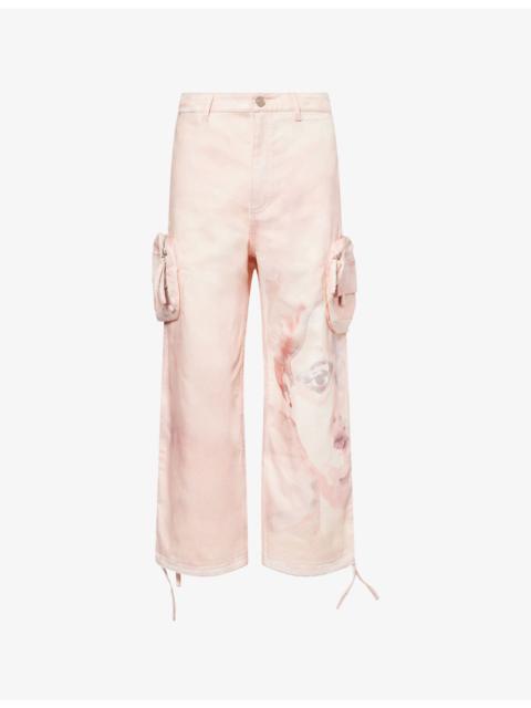 KidSuper Kidsuper x Piet Watercolour Cotton Cargo Trousers