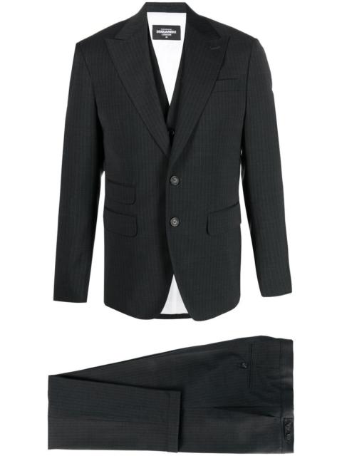 DSQUARED2 pinstripe-pattern three-piece suit