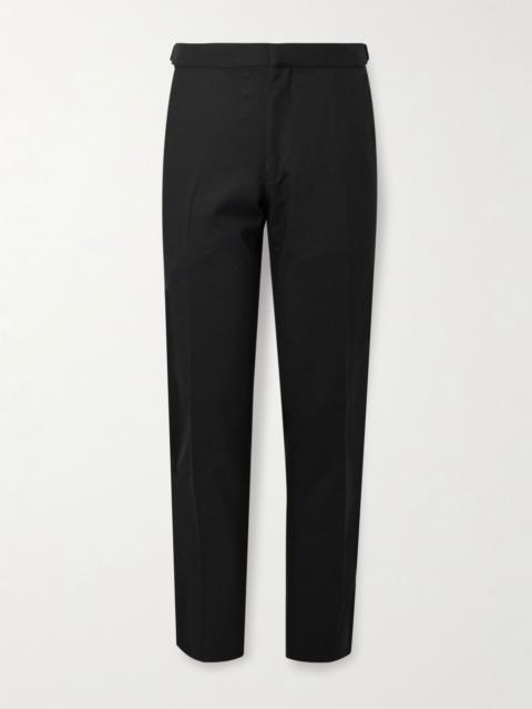 TOM FORD Slim-Fit Silk and Wool-Blend Trousers Black