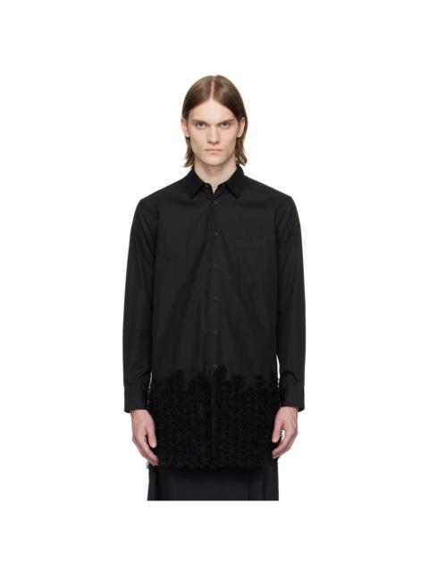 Comme des Garçons Homme Plus Black Cotton Broad & Nylon Tulle Shirt