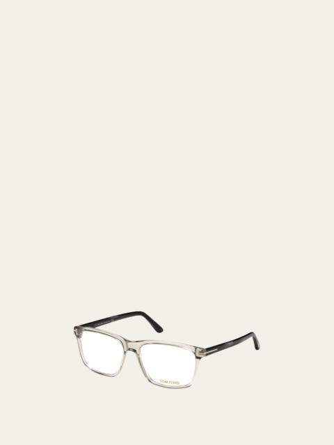 TOM FORD Square Acetate Optical Glasses, Gray
