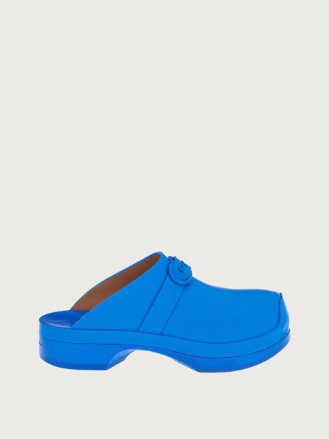 FERRAGAMO CLOGS WITH GANCINI ORNAMENT