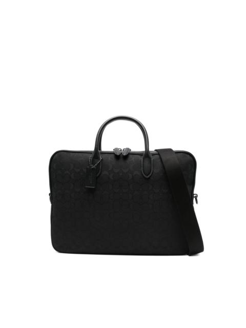 COACH Theo monogram laptop bag
