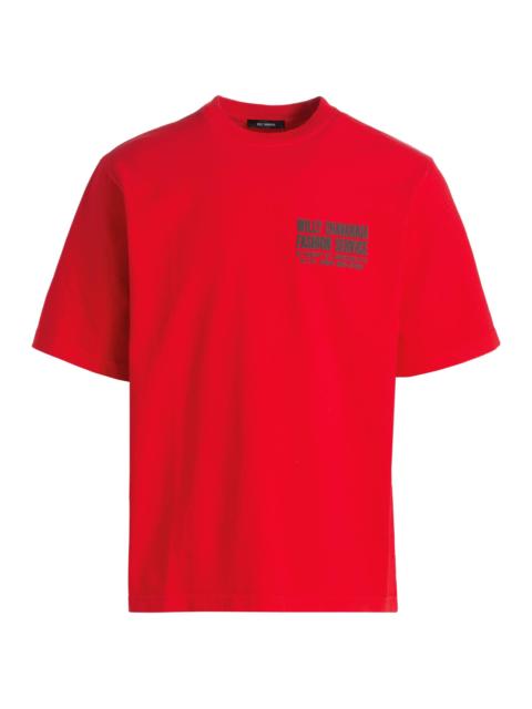 WILLY CHAVARRIA Men's Fashion Service Crewneck T-Shirt - Red Hot