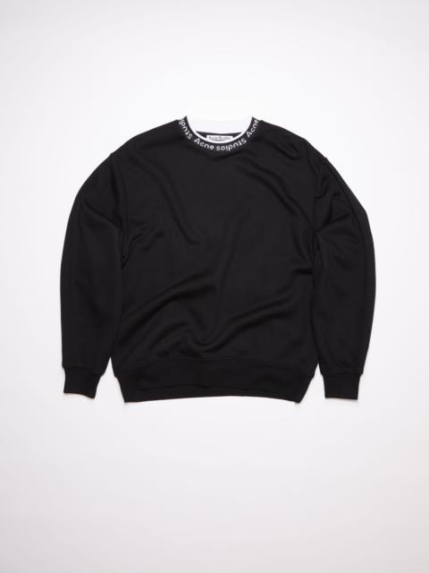 Logo rib sweatshirt - Black
