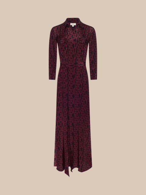 L'AGENCE Cameron Silk Shirt Dress