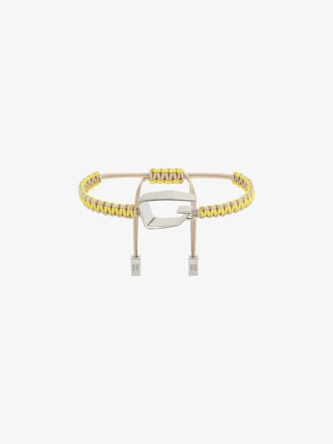 Givenchy GIV CUT BRACELET IN WOVEN COTTON AND METAL