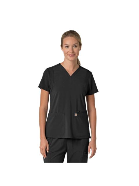 Carhartt Women's Force Cross-Flex Flex Panel V-Neck Scrub Top