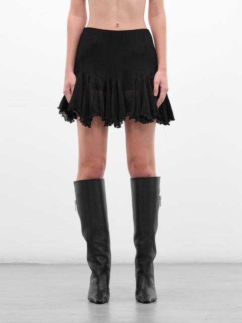 AYA MUSE Avelyn Asymmetric Ruffle Mini Skirt