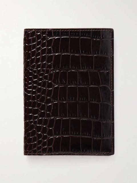 Smythson Mara croc-effect leather passport cover