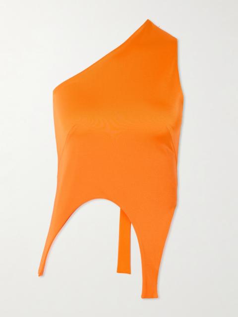 MARIE ADAM-LEENAERDT One-shoulder Asymmetric Jersey Top