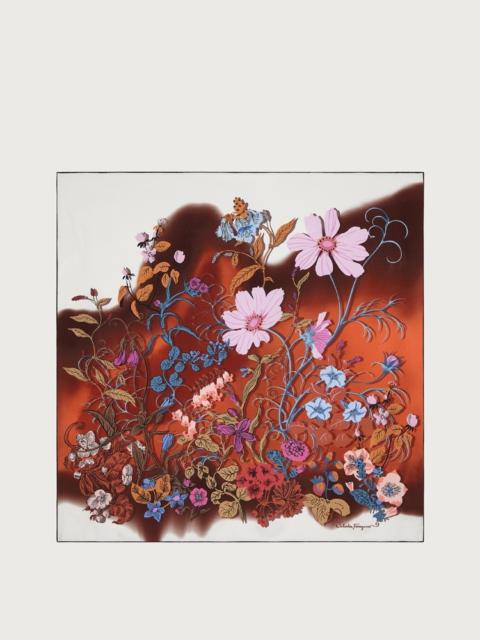 FERRAGAMO CORISIA PRINT SILK FOULARD