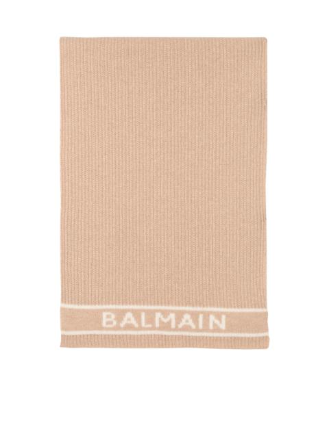 Balmain Wool scarf with Balmain logo