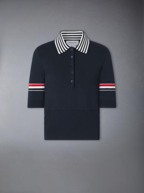 Thom Browne RWB STRIPE JACQUARD LOBSTER POLO