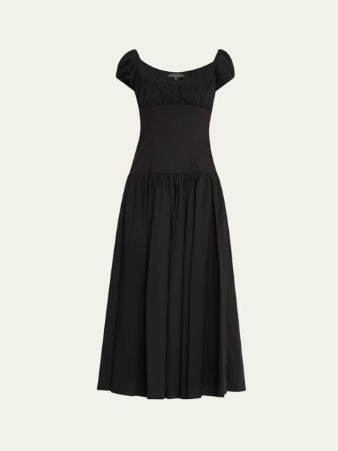 CAROLINE CONSTAS Augusta Drop-Waist Maxi Dress