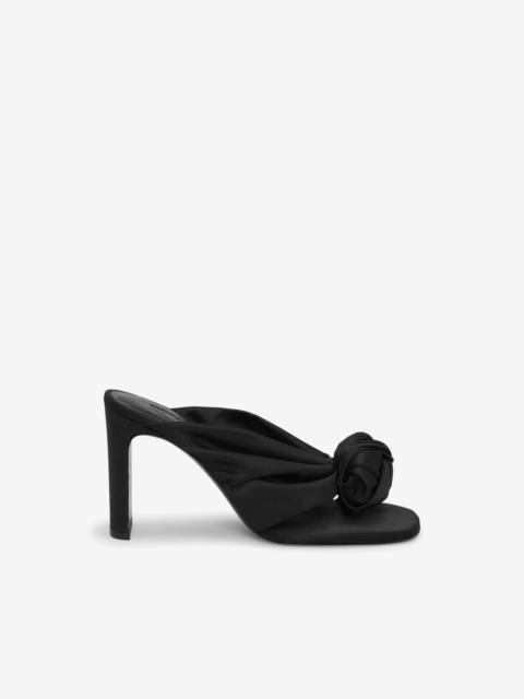 ROTATE square-toe satin sandals