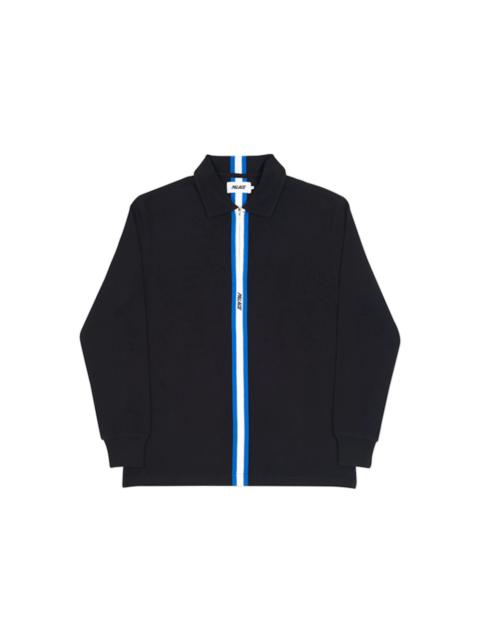PALACE Palace Vertical Weave Zip Polo Black