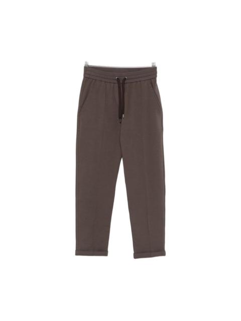 Brunello Cucinelli Cotton drawstring trousers