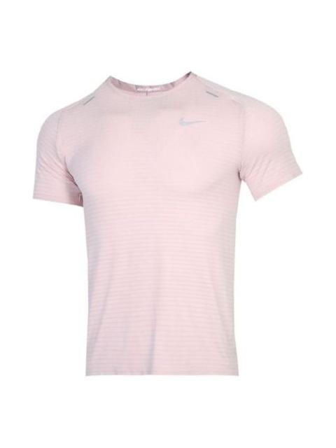 Nike Techknit Ultra Light Breathable Running Short Sleeve Pink Light pink CJ5345-663