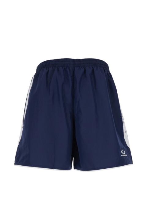 BALENCIAGA logo-print stripe-detail shorts