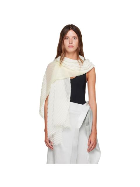 ISSEY MIYAKE Off-White Gradation Ramie Pleats Scarf