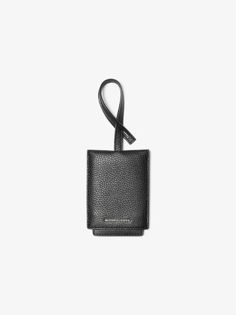 MICHAEL KORS Jet Set Pebbled Leather Luggage Tag