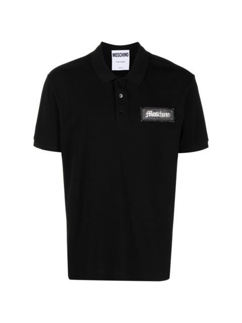 logo-patch short-sleeve cotton polo shirt