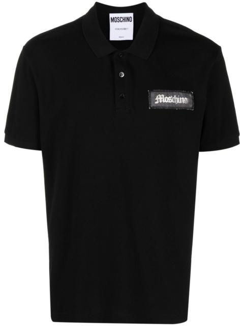 logo-patch short-sleeve cotton polo shirt