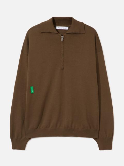 District Vision MERINO WOOL QUARTER ZIP SWEATER