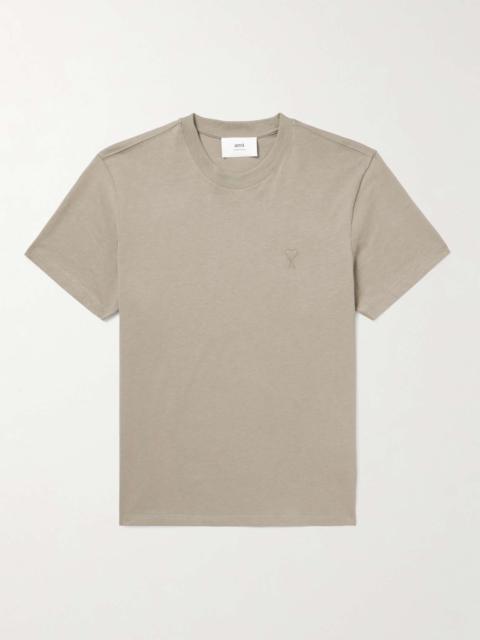 AMI Paris ADC Logo-Embroidered Organic Cotton-Jersey T-Shirt