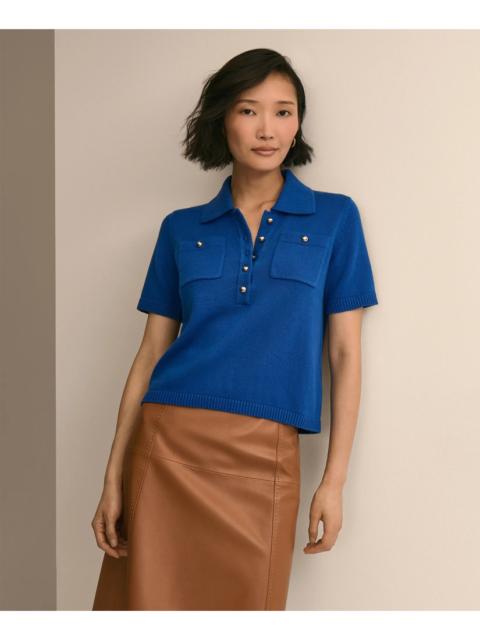 Brooks Brothers Cotton Short-Sleeve Polo Sweater