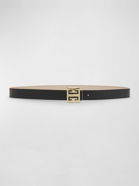 4G Leather & Gold Reversible Belt