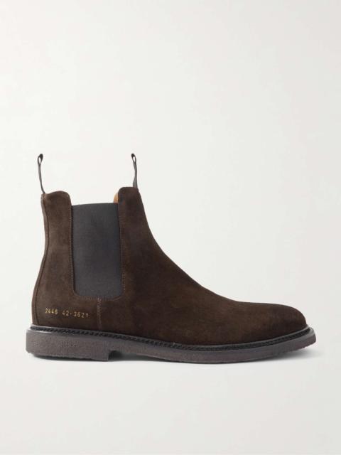 Waxed-Suede Chelsea Boots