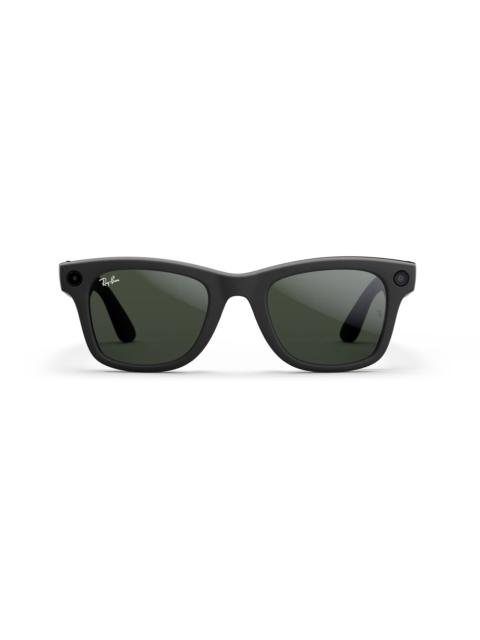 Ray-Ban Ray-Ban Meta Wayfarer (Gen 1), Matte Black / Clear to G-15 Green Transitions®, Standard