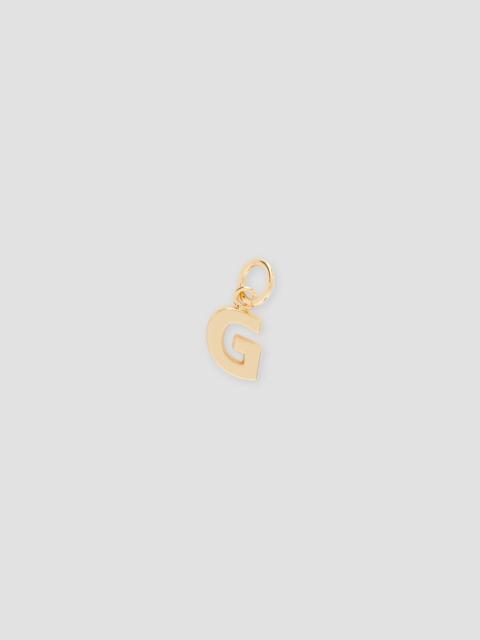 Brass letter G charm