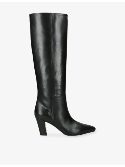 Aeyde Silva 75 Leather Heeled Knee-High Boots