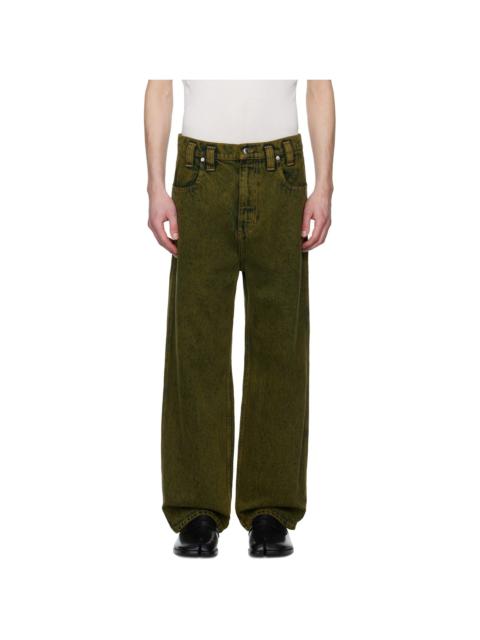 ECKHAUS LATTA Green Baggy Jeans