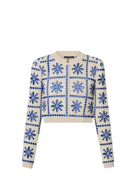 Louis Vuitton Broderie Anglaise Cropped Cardigan