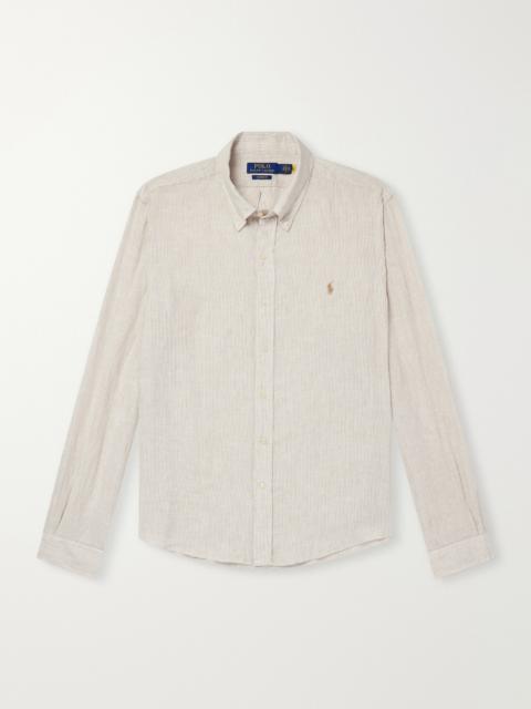 Polo Ralph Lauren Logo-Embroidered Striped Linen Shirt