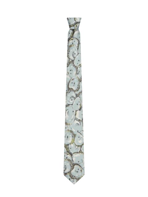 Givenchy Men's Tie in Silk with Oysters Print - Light Blue