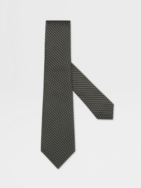 DARK GREEN SILK TIE