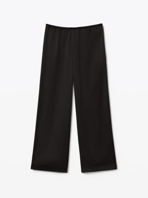 Alexander Wang SLIM RELAXED PANT IN SILK CHARMEUSE