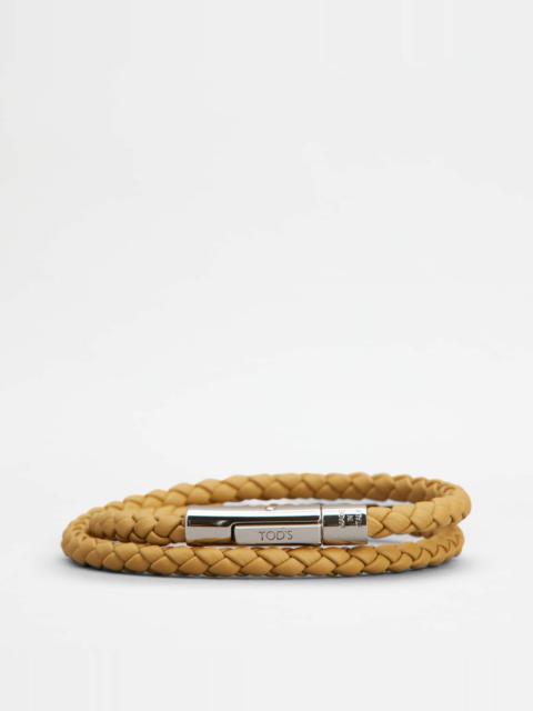 Tod's MYCOLORS BRACELET IN LEATHER - YELLOW