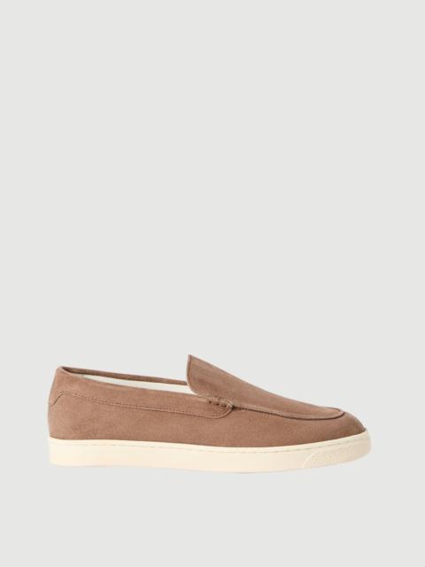 Brunello Cucinelli 남성 하이브리드 베네치아 스웨이드 슬립 온스