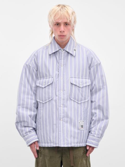 Maison MIHARAYASUHIRO Blue Striped Padded Overshirt