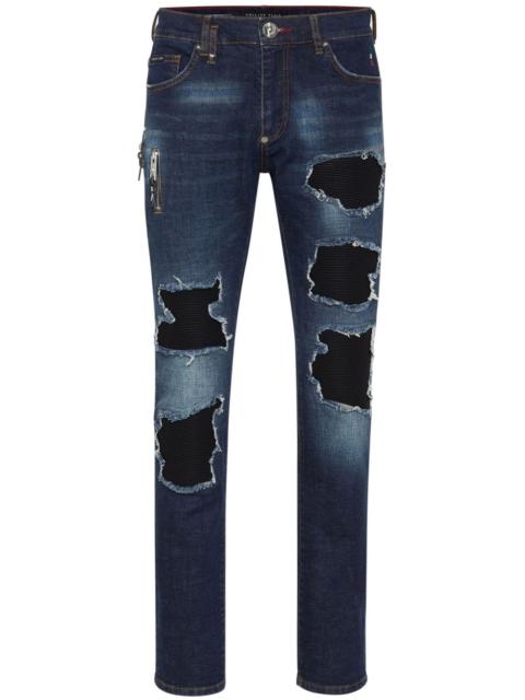 PHILIPP PLEIN distressed-effect slim-cut jeans