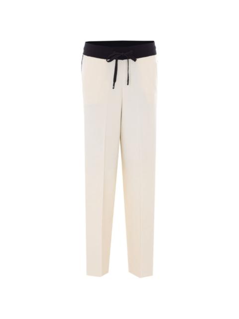 ELISABETTA FRANCHI logo-patch side-stripe trousers