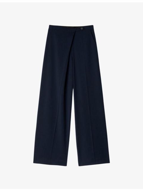 Sandro Straight-Leg Mid-Rise Woven Trousers