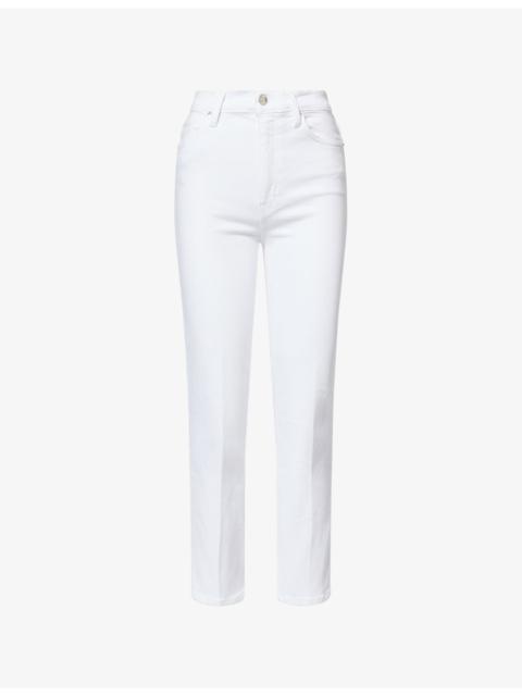 FRAME Le Sleek Straight-Leg Stretch-Denim Jeans