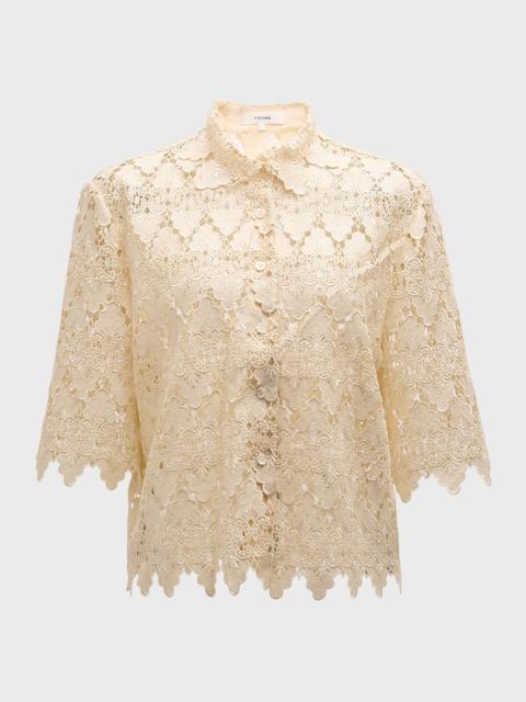 Lace Button-Front Shirt